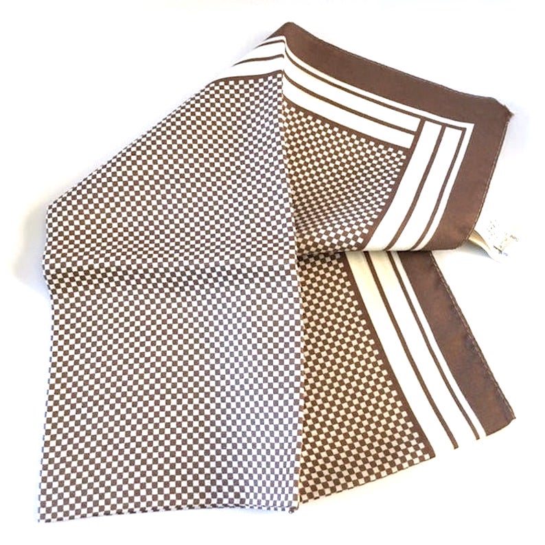 vintage brown and white scarf